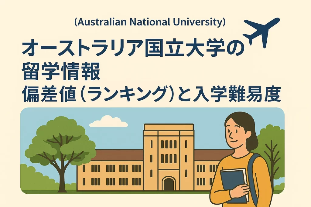 オーストラリア国立大学(Australian National University)の偏差値(ランキング)と入学難易度 | 学費や出願条件の情報全て網羅