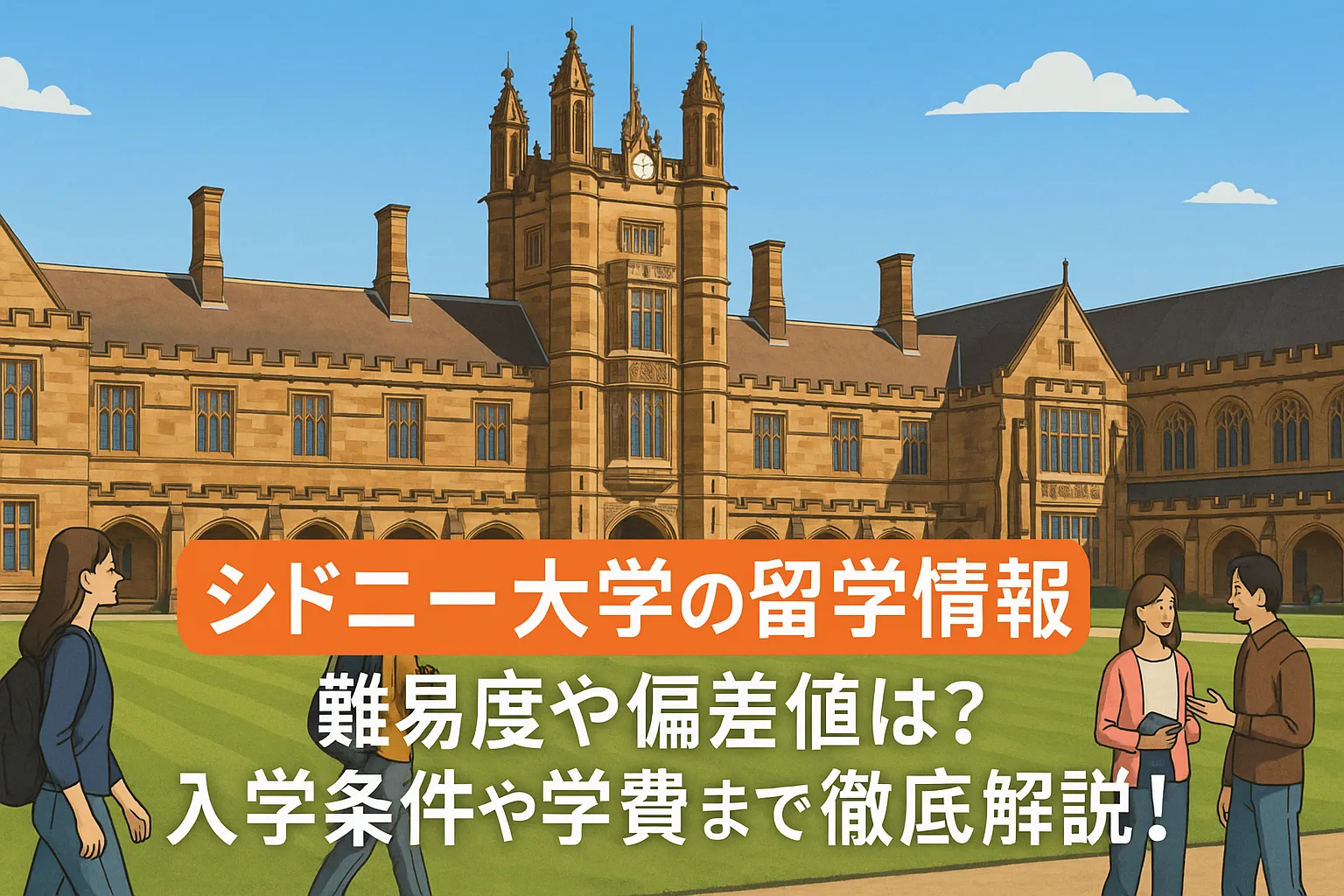 シドニー大学の留学情報|難易度や偏差値は?入学条件や学費まで徹底解説!